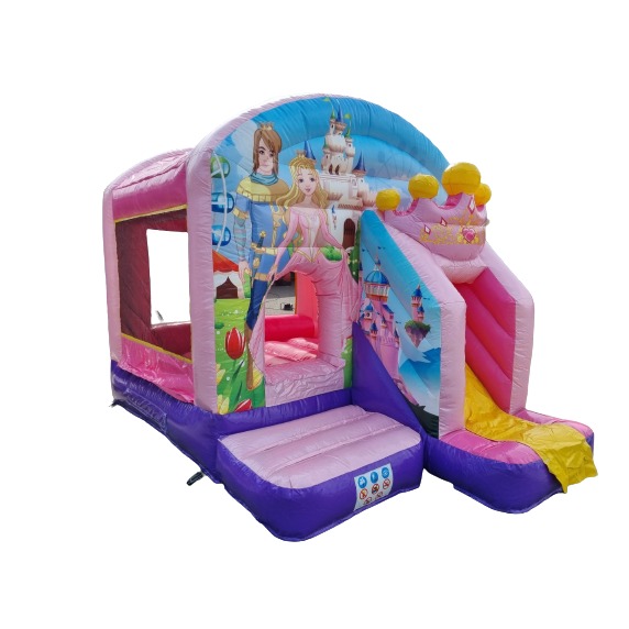 Springkussen Prinses met glijbaan 4x3